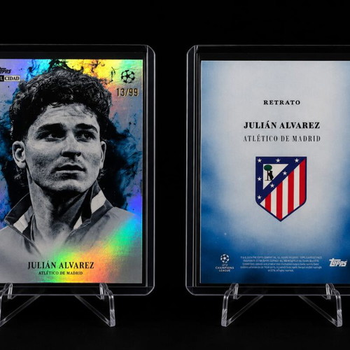 2025-26 Topps Simplicidad Alvarez Portrait 13/99 Atletico de Madrid card