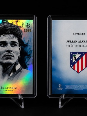 2025-26 Topps Simplicidad Alvarez Portrait 13/99 Atletico de Madrid card