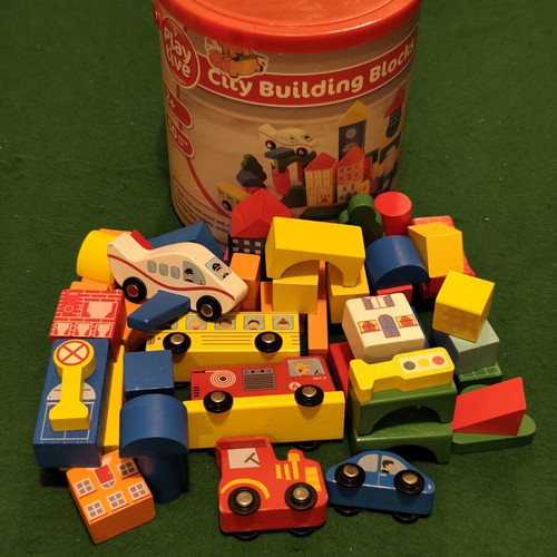 Playtive City Building Blocks wooden set, 50 pieces