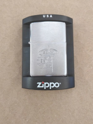 Αναπτήρας Zippo μεταχειρισμένος, limited edition με σχέδιο τηρουλέτα και μαύρη θήκη
