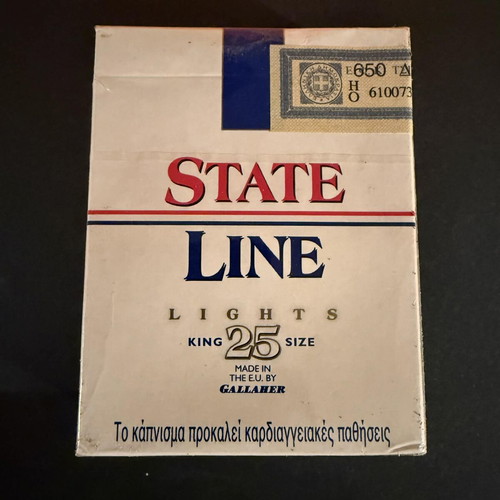 State Line Lights pack of 25 King Size cigarettes new, Gallaher