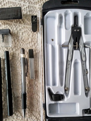 Drawing tools set Diavitis and others, new, 10 pieces