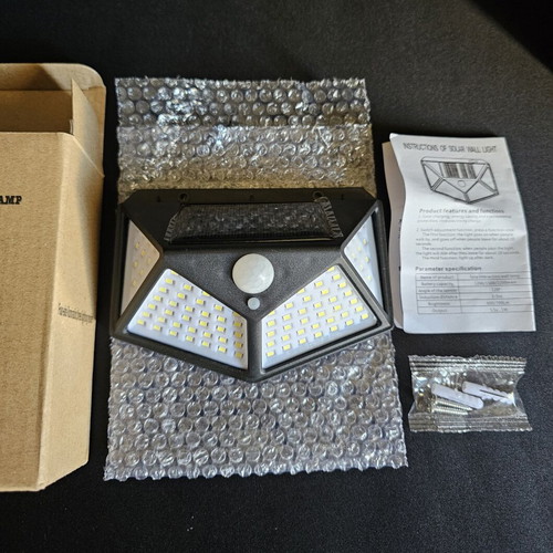 Solar wall light rechargeable with motion sensor, new