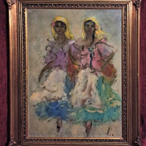 DORIS (2 Tsiggánes) painting like new with frame