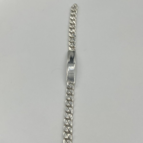Silver identity bracelet with integrated clasp 1000 grade like new