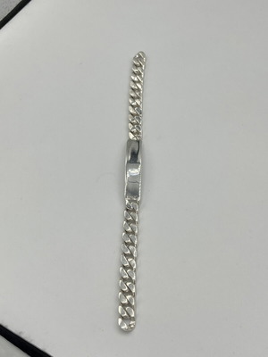 Silver identity bracelet with integrated clasp 1000 grade like new