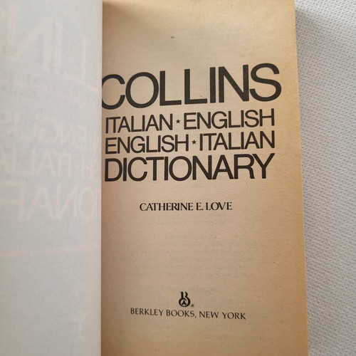 Collins Italian-English English-Italian Dictionary used, bilingual