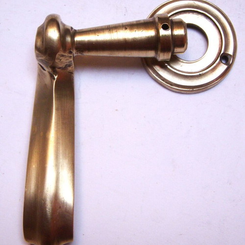 French door handle used, brass 19th century