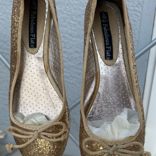 Ballerinas gold color size 38 used