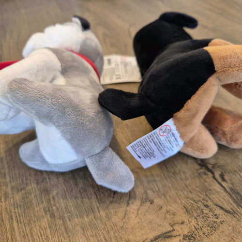 Plush Dogs jumbo 18cm, new, pack of 2