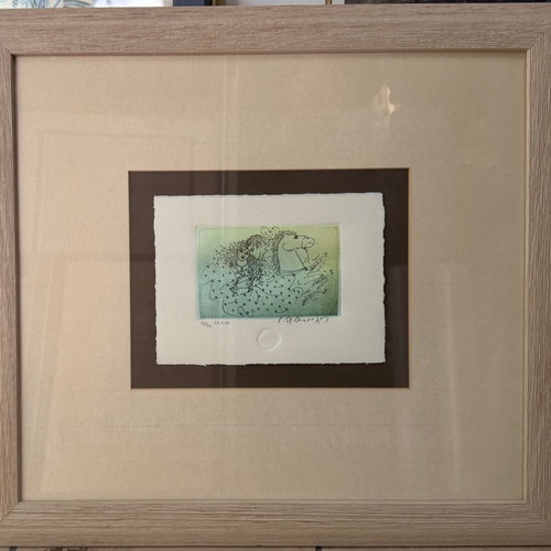 Silk screen printing Stathopoulos Giorgos like new with certificate