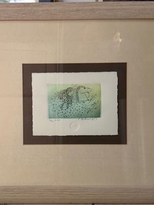 Silk screen printing Stathopoulos Giorgos like new with certificate
