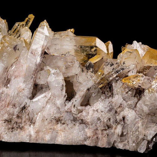 Mineral quartz with oxide inclusions like new