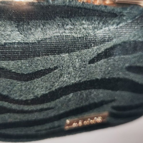 Lynne black embossed fabric handbag