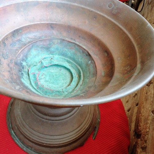 Mangali from Constantinople used, copper with brass handles