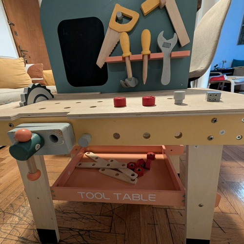 Premaman Wooden Tool Table pretend play toy like new