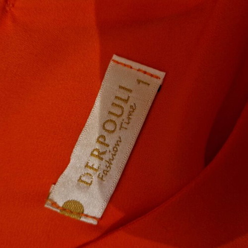 Women's orange airy blouse like new Greek made