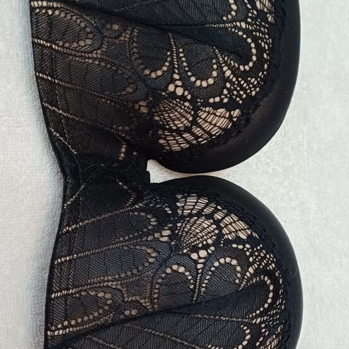 Wonderbra Strapless PushUp Bra without Underwire black lace 85D new