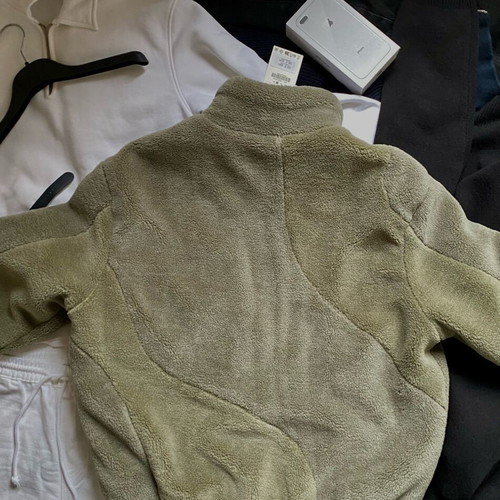 ZARA Fleece Jacket new, size L, khaki