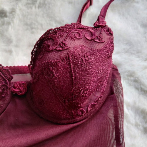 Luna transparent lace nightdress s/m like new, with bust, red