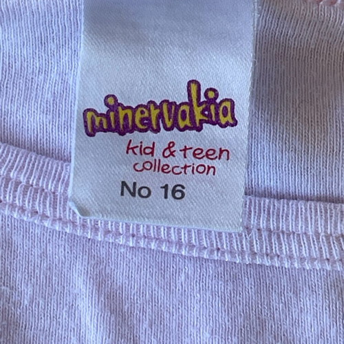 Children's pink tank top with designs used
