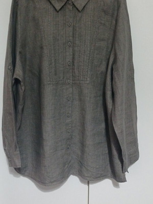 Canda linen shirt like new, beige and brown, size XL