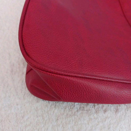 Leather shoulder bag new, red