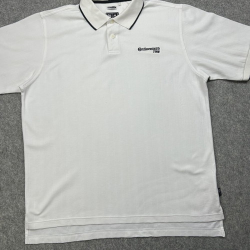 Adidas ClimaLite MLS Continental Tire Y2K Polo shirt used, white, size L
