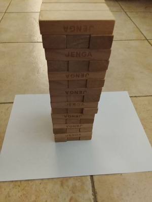 Ξύλινα τουβλάκια Jenga μεταχειρισμένα, σετ 48
