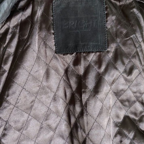 Unisex suede jacket used, brown, with lining and padding