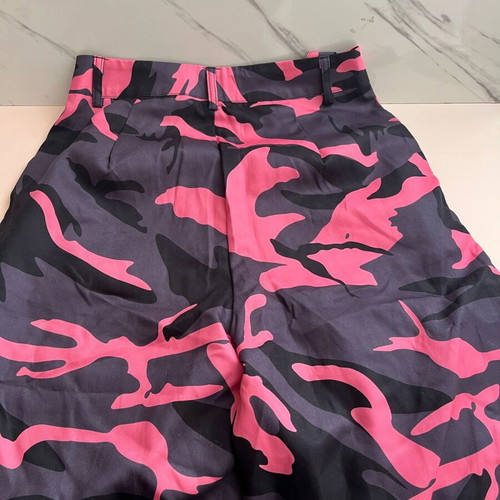 Shein Cargo Pants XS New Pink Black Camouflage