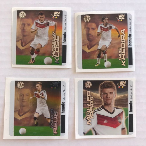 Hanuta football stickers Germany national team 2014 new, set of 4