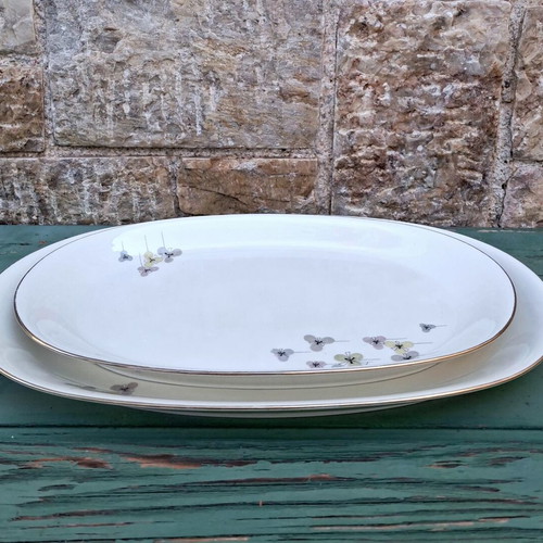 Πιατέλες πορσελάνης vintage Alka Kunst Bavaria Carina σετ 2 σαν καινούργιο