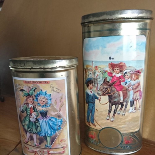 Tin boxes used with classic European images