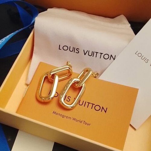 Louis Vuitton Smooth Epi Earrings gold tone, new