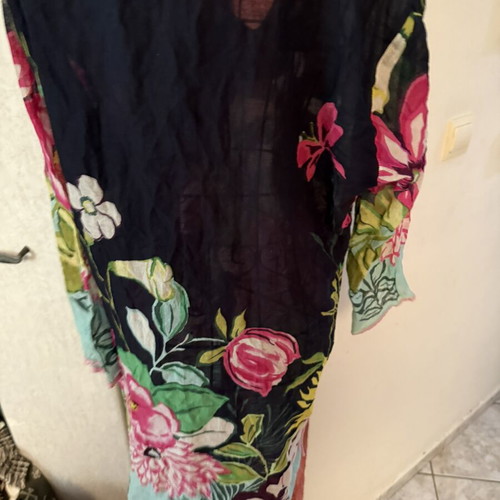 Floral Printed Blouse Tunic with Embroidery