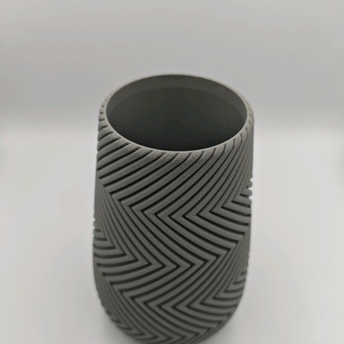 Vase new from 3D printer with sunlu pla marble concrete material
