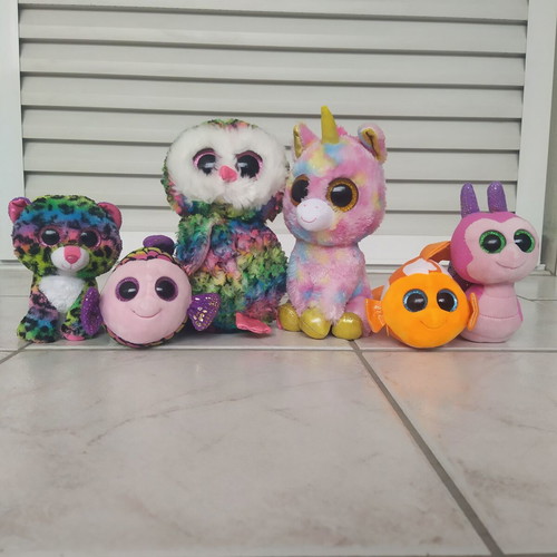 Ty Beanie Boos plush set of 6 like new