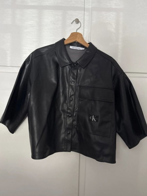 Calvin Klein jacket new, black, short sleeve with suede lining