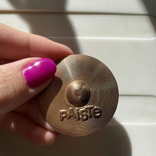 Καρφίτσα Paiste Cymbals 4,5 εκ. μεταχειρισμένη, vintage μέταλλο