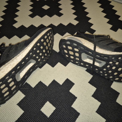 Adidas Ultraboost black running shoes, size 42