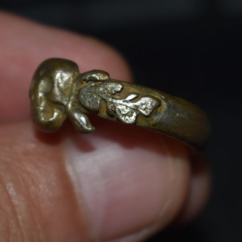 German WW2 ring used, Shock troops with oak leaves