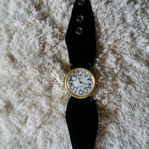 Andre Lani wristwatch used, women's, black and white