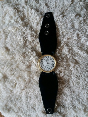 Andre Lani wristwatch used, women's, black and white