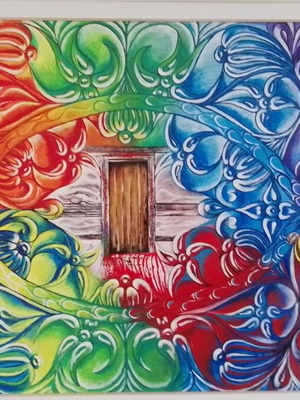 Redemption and Salvation original painting by Milen Zanev, 109x79 cm