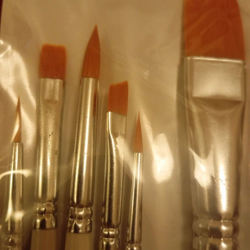 Artist brushes new, set of 6 pieces
