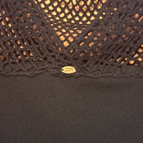 Miss Sixty knitted dress tight with net bust and back like new black