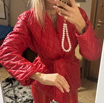 Quilted jacket size M like new, red