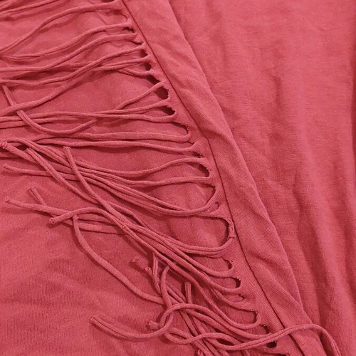 T-shirt with side fringes like new, size S, red