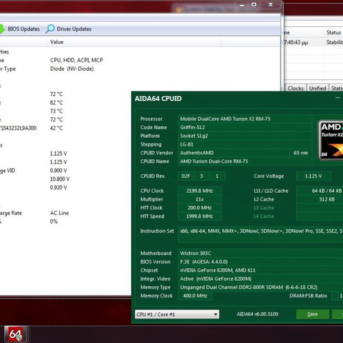 HP G60-445dx laptop 16" screen, AMD Turion RM-75, 3GB RAM, 120GB SSD